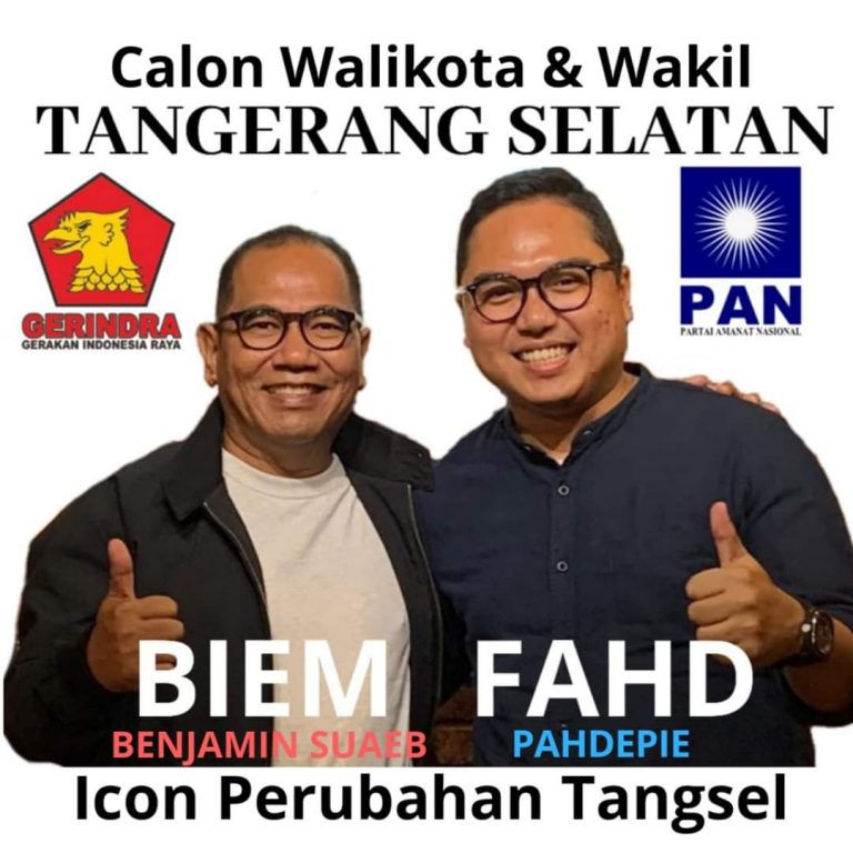 Biem-Fahd Semakin Mantap Maju di Pilkada Tangsel 2020