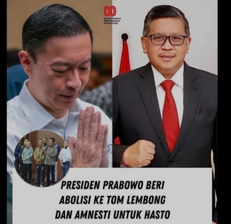 Prabowo Ajukan Abolisi untuk Tom Lembong dan Amnesti untuk Hasto, DPR Setujui